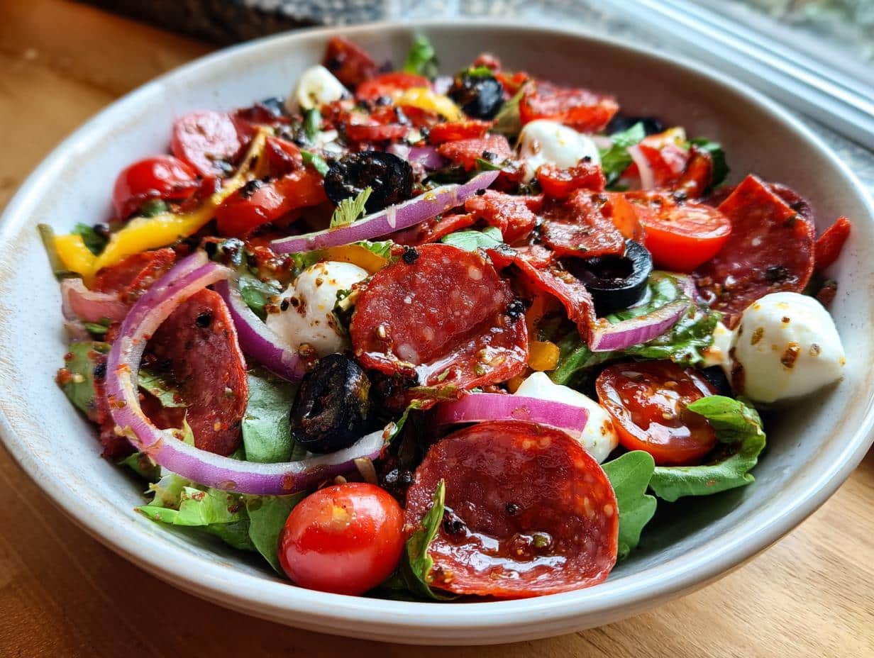 Minute Pizza Salad Recipe: Enjoy Pizza Flavors, More Veggies